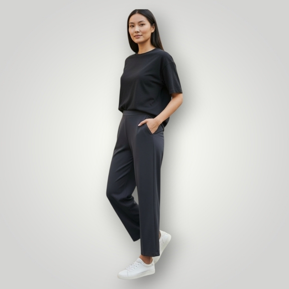 Eileen Fisher Pants - Eileen Fisher Large Gray TENCEL Lyocell Pants Sustainable Quiet Luxury